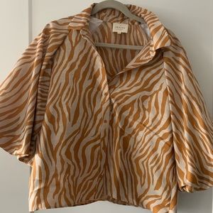 Sezane zebra print shirt